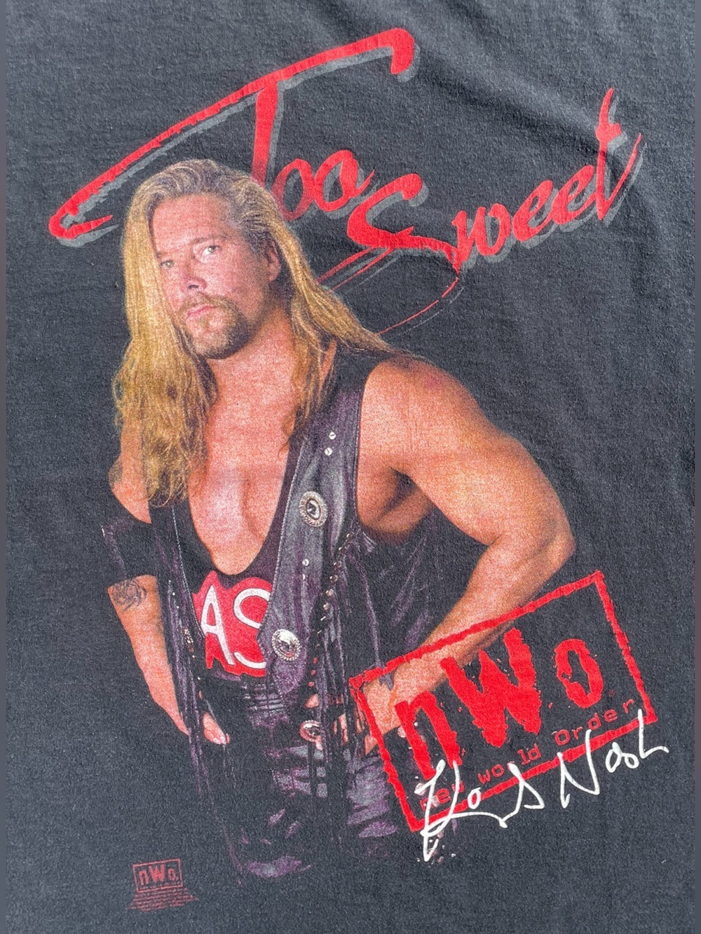 Vintage 90s Kevin Nash Too Sweet WCW Wrestling Shirt XL - Picture 7 of 12